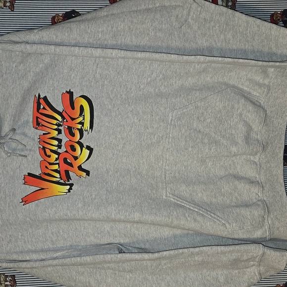 Danny Duncan Virginity Rocks Orange Gray Hoodie Medium - Picture 3 of 9